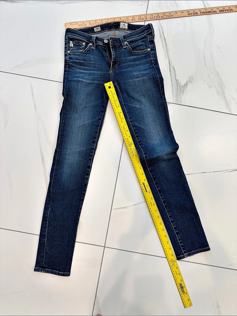 7 For All Mankind Skinny Jeans Blue Waist 26R